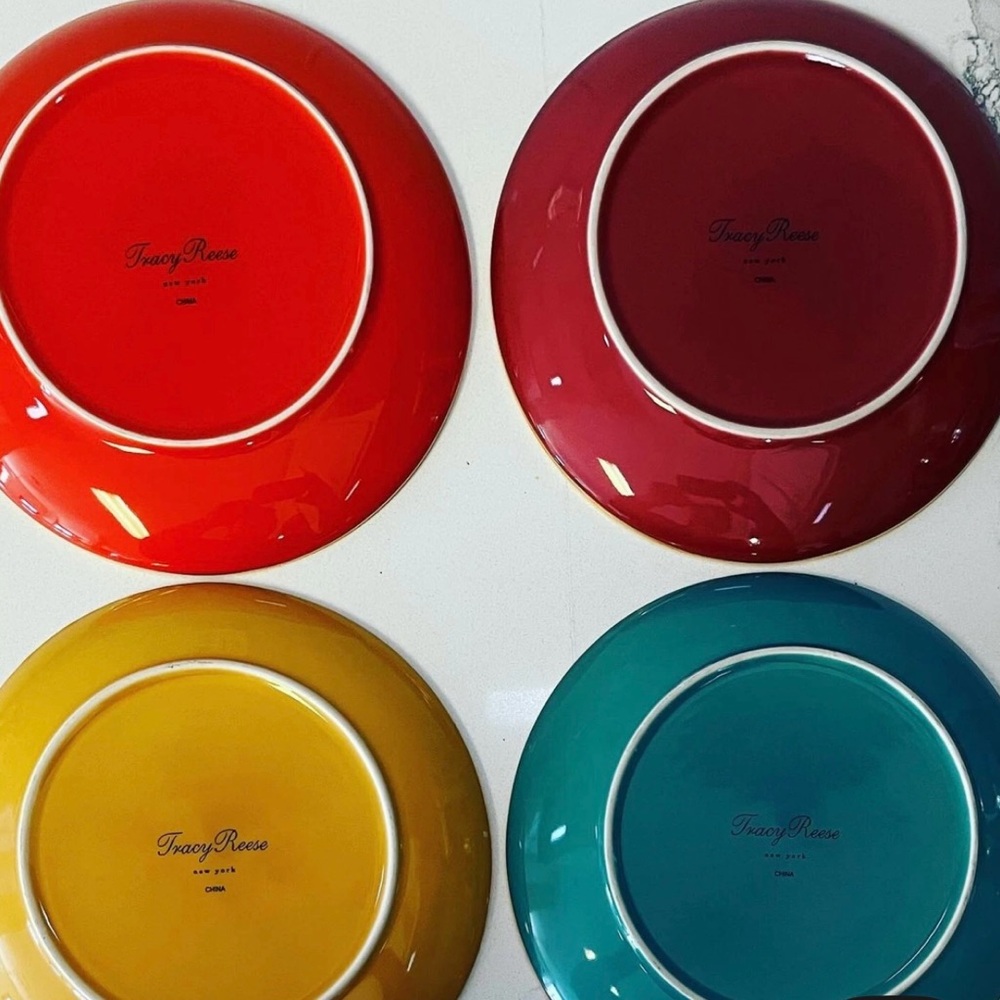 Tracy Reese Colorful Patterned Plate Set - Picture 3 of 5